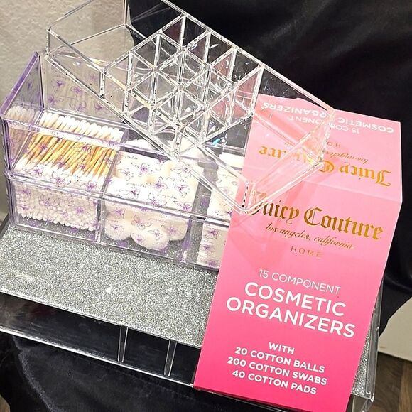 Juicy Couture Home Signature Logo Butterfly 15-Compartment Cosmetic Organizer - Picture 4 of 10